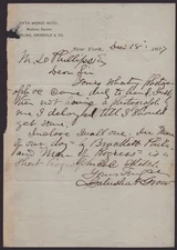 GALUSHA A. GROW - AUTOGRAPH LETTER SIGNED 12/18/1877