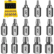 Easy Out Screw Extractor Set 13-Piece, Multi-Spline Easy Out Bolt Extractor K...