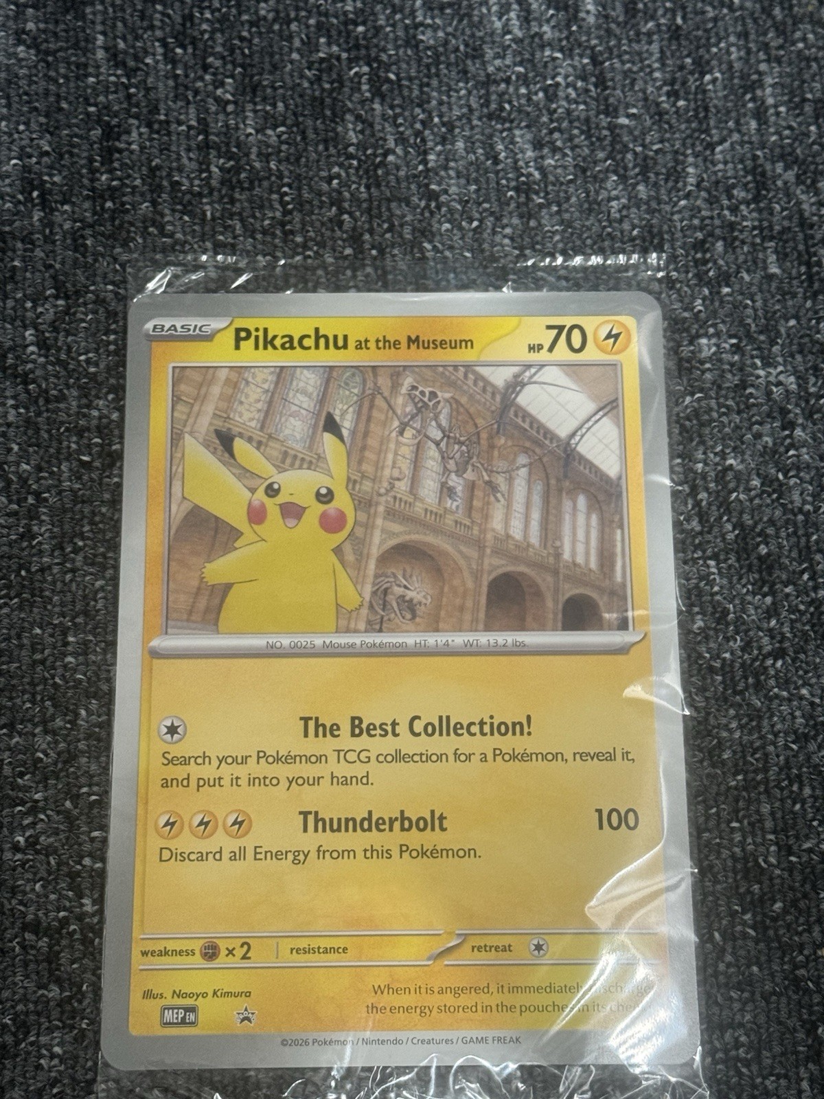 Pikachu At The Museum Jumbo Promo Pokemon Card
