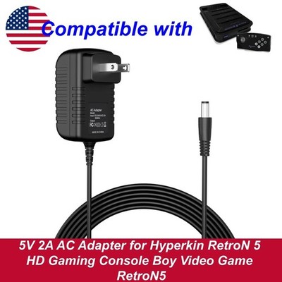 5V 2A AC Adapter for Hyperkin RetroN 5 HD Gaming Console Boy Video Game RetroN5
