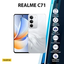 Realme C71 Android Cell Phone (6GB+128GB/WHITE/Dual SIM/Unlocked/Global)