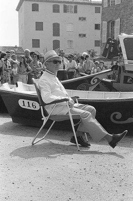Louis de Funes filming The Gendarme Gets Married Saint-Tropez Ju- Old Photo