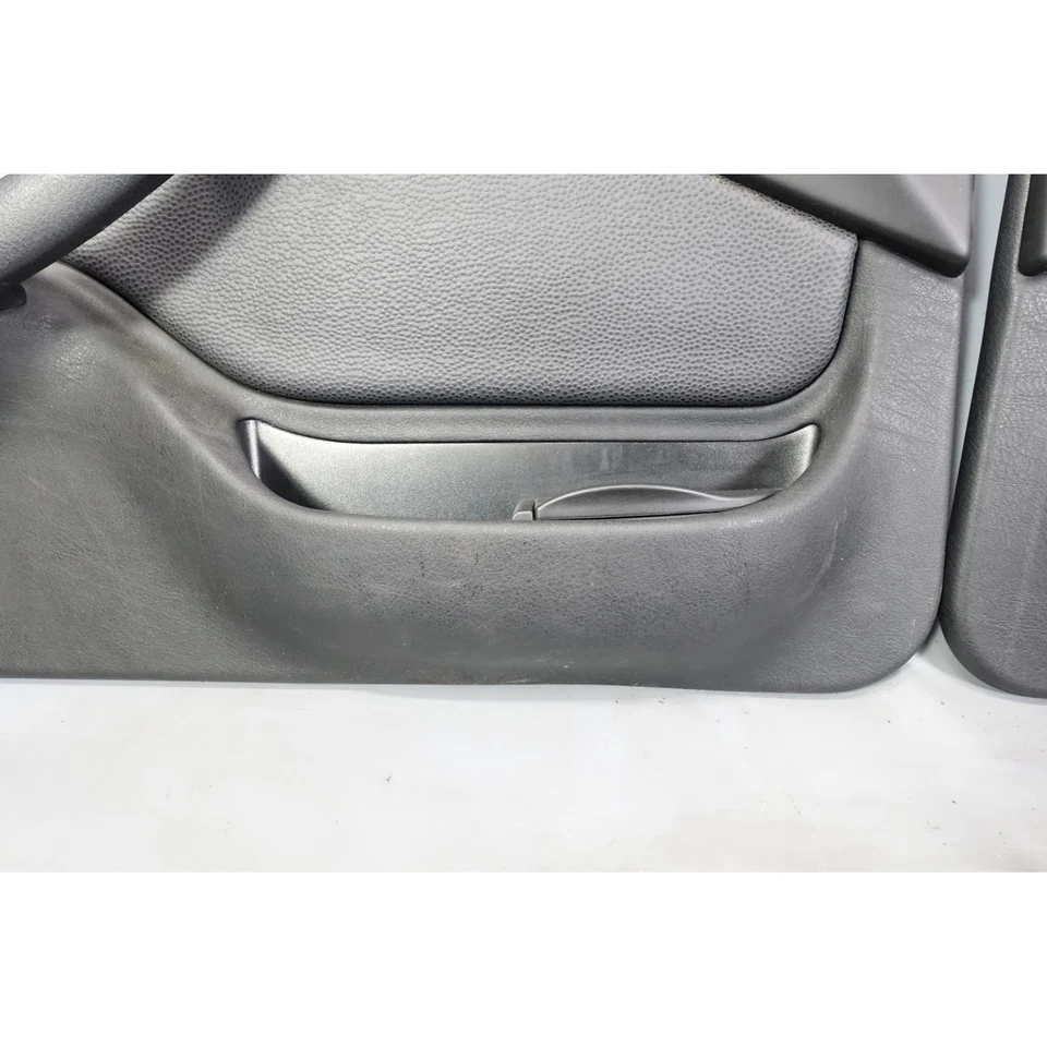 Par de revestimiento de panel de puerta interior delantera BMW Z3 Roadster 96-02 cuero negro OEM Foto 4 de 4