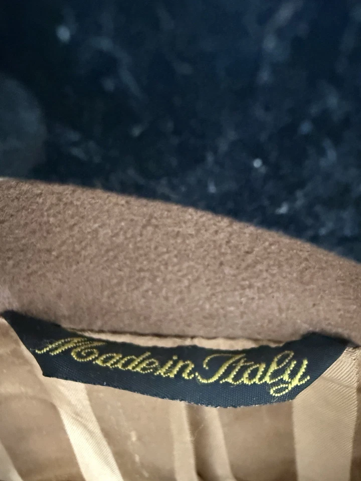 Abrigo de Colección Lord & Taylor Italiano de Lana y Cachemira Para Hombre Talla 50/40 XL Camel Foto 2 de 4