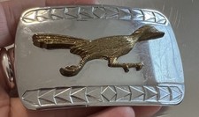 Southwestern Silver And Gold Tone / Two-Tone Roadrunner Vintage Belt Buckle