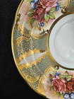 Vintage Paragon Cup Saucer Sage Green W Gold Filigree Roses England Bone China — photo 4