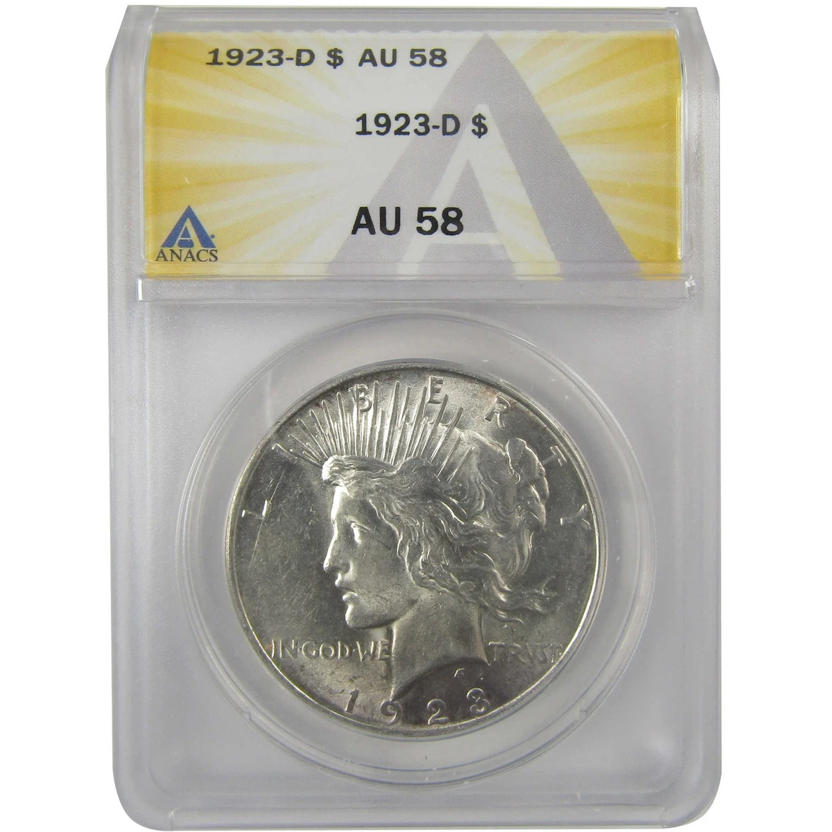AU 58 Graded 1923 Year Peace Dollars (1921-1935) for sale | eBay