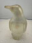 VINTAGE SWEDISH SWEDEN FROSTED GLASS PENGUIN FIGURINE PAPERWEIGHT DECOR