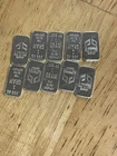 Pan Silver Company (10x) 1 gran silver bars .999 fine