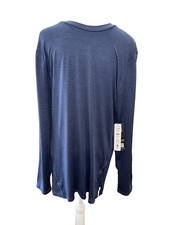 RBX X-Train Performance Men's XL Knit Mesh Crew Neck Long Sleeve Blue Shirt