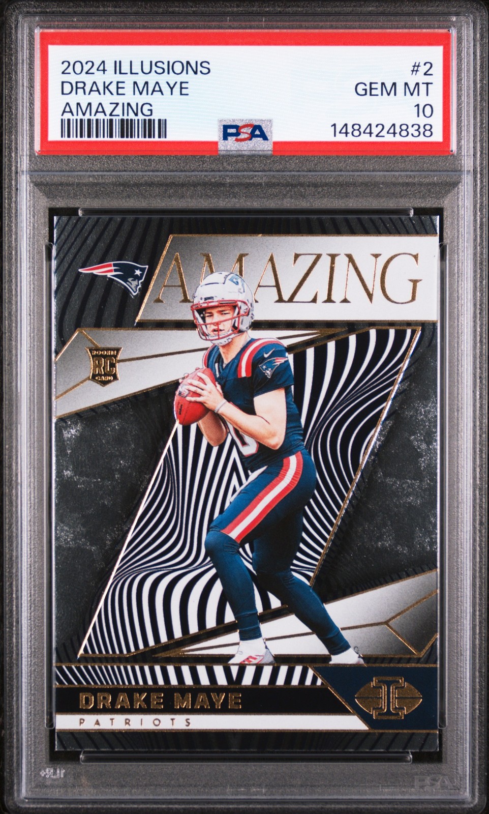 Drake Maye Panini Illusions Amazing #2 Base