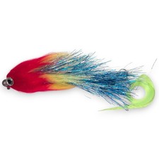 Jig Fly Red Flame 5g Lime Spiral Tail | Superfly Predator Lure FISHIN ADDICT