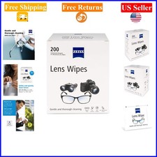 200 Count Pre-Moistened Lens Cleaning Wipes, Unscented, Safe for Coated Lenses