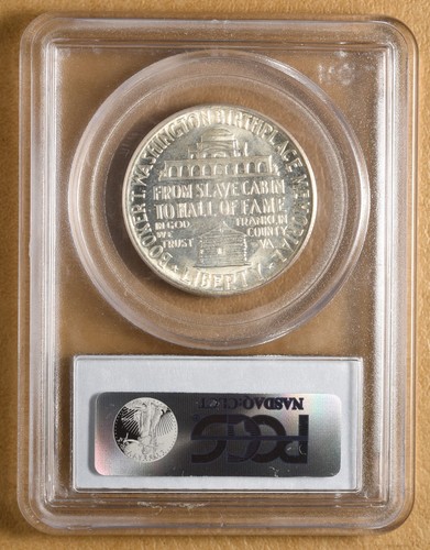 1951 P Booker T. Washington Commemorative Silver Half Dollar PCGS & CAC MS65 - Picture 2 of 2