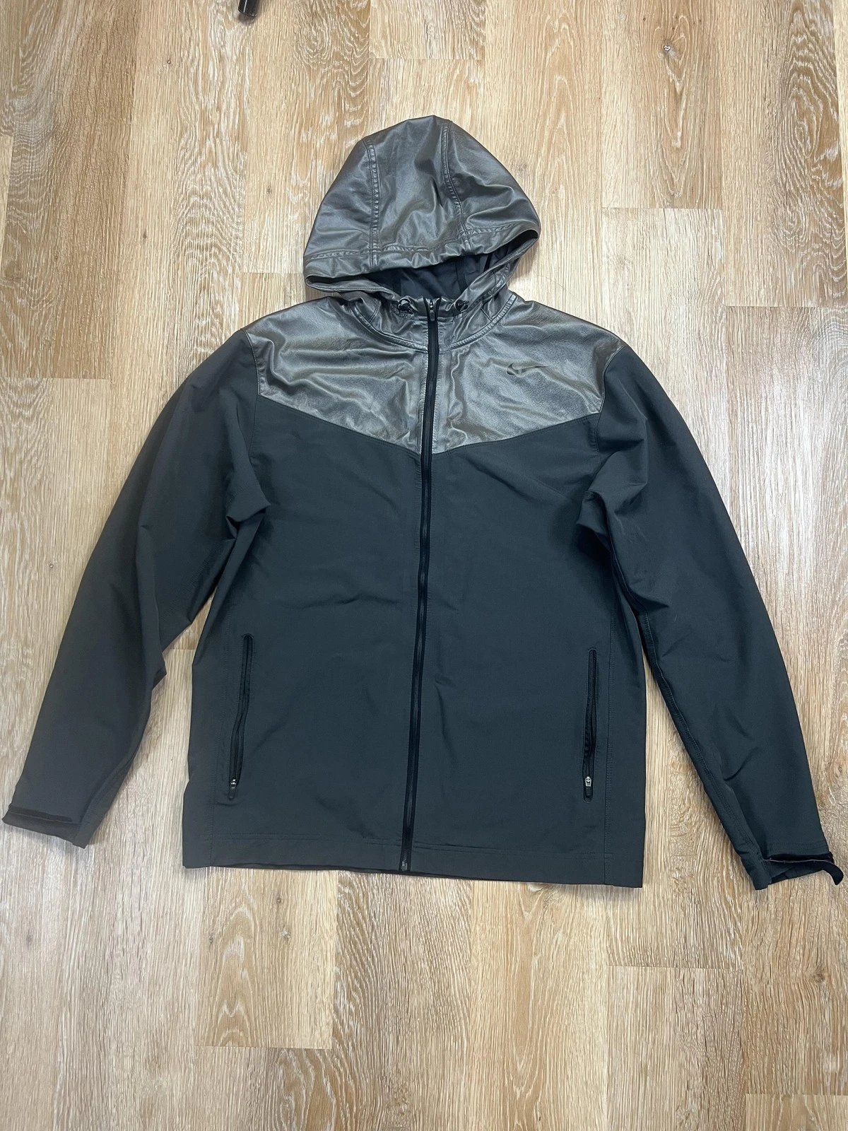 Nike Pro Training Jacket Mens Medium Sweatless Hooded Full Zip Windbreaker