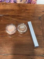 Authentic $72 Merit Beauty Solo Shadow Cream Eyeshadow Metallic & Brush Set New