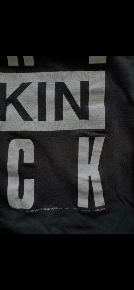 Camiseta negra vintage 1991 David Lee Roth talla L Van Halen hecha en EE. UU. Brockum Foto 3 de 4