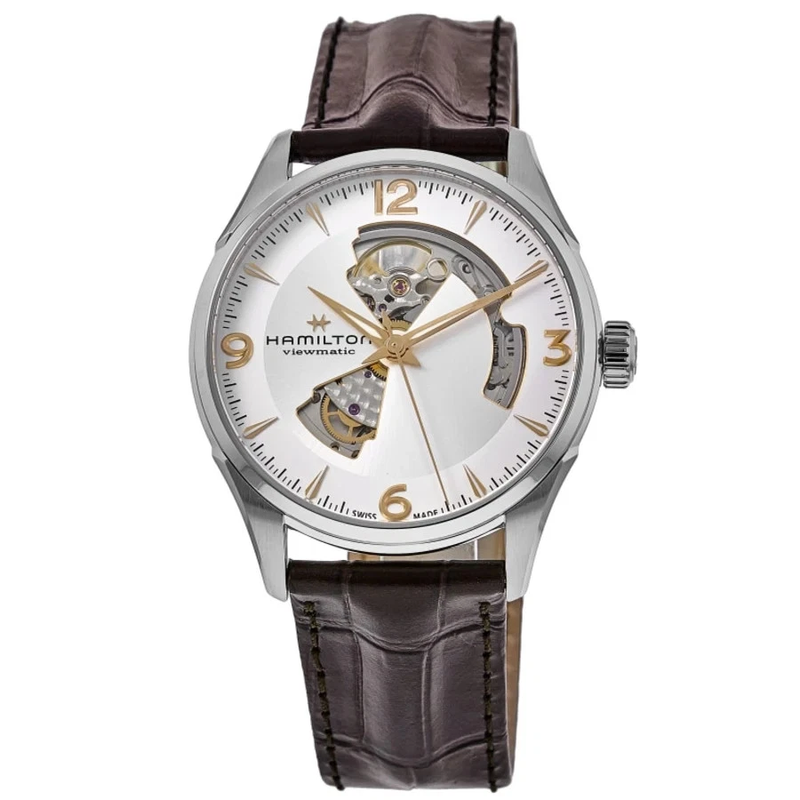Nuevo reloj para hombre Hamilton Jazzmaster corazón abierto automático esfera plateada H32705551