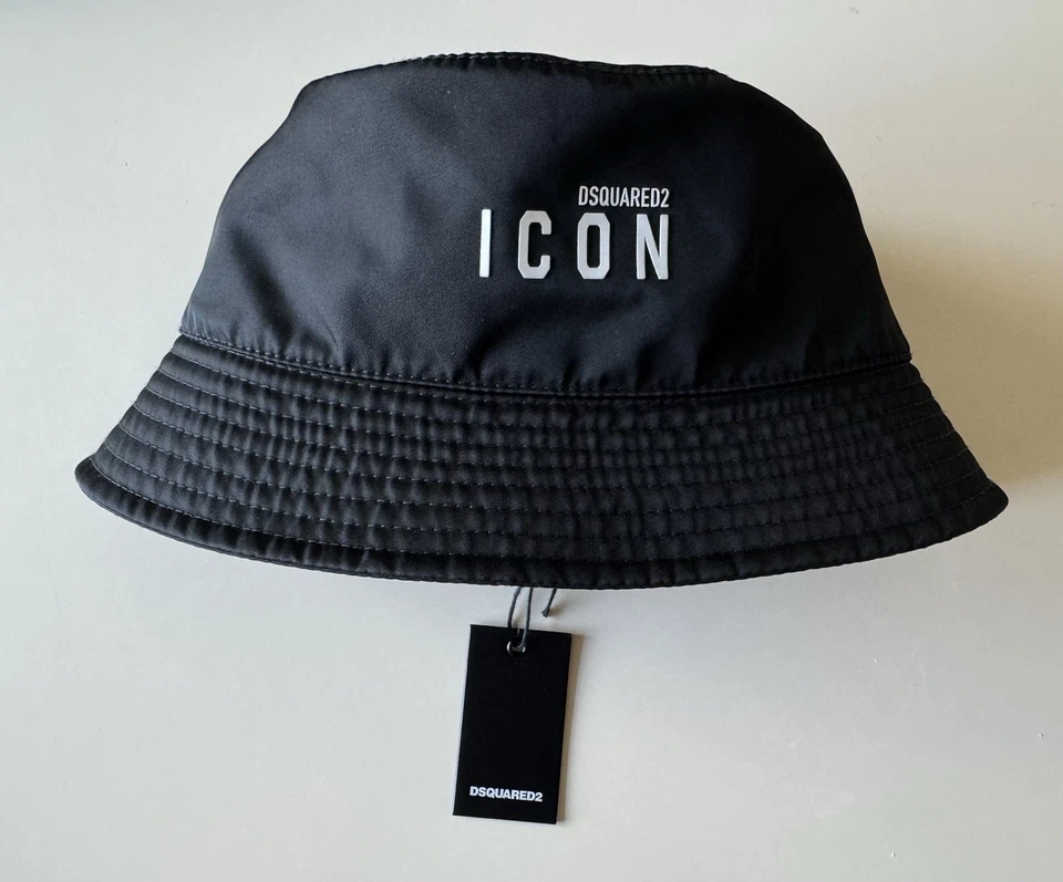 Sombrero de cubo original DSQUARED2 ICON negro talla S - nuevo con etiquetas - venta al por menor de $300 Foto 4 de 4