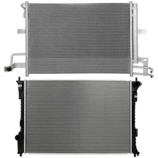 Aluminum Radiator & AC Condenser Cooling Kit For Ford Explorer 2011-2018 3.5L V6