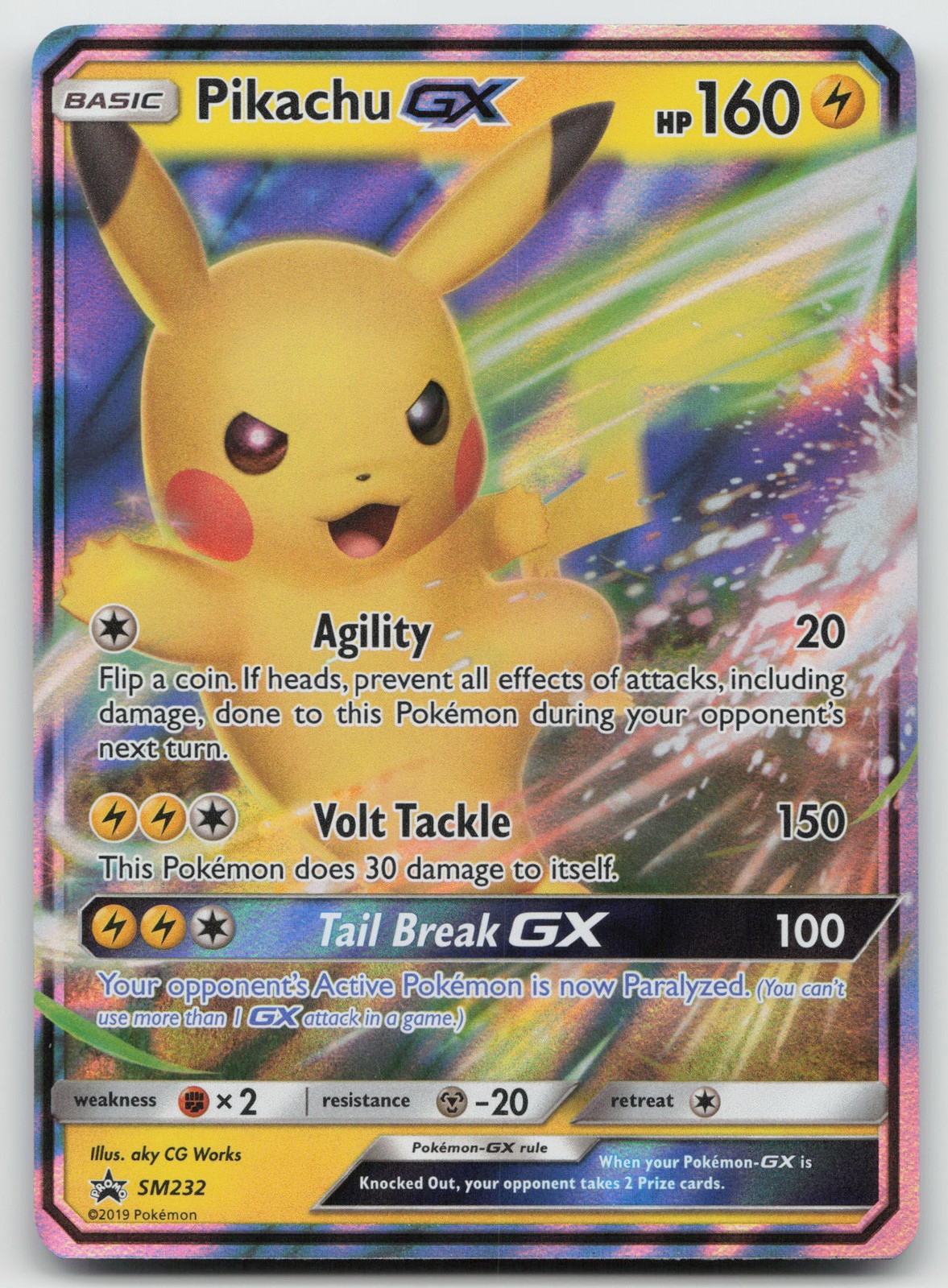 Pikachu GX Promo Holo SM Promos SM232 NM