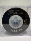 Ron Ellis Autographed Puck Toronto Maple Leafs 100th Ann Inscribed 1963-81 RARE