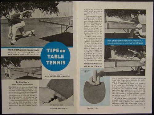 Ping Pong Playing 1942 Champion Don Harris How-To Tips