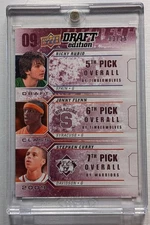 2009 Upper Deck Draft Edition Stephen Curry, Jonny Flynn, Ricky Rubio Rookie /25