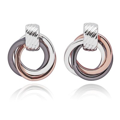 equilibrium Mixed Metal Earrings Collection Three Designs