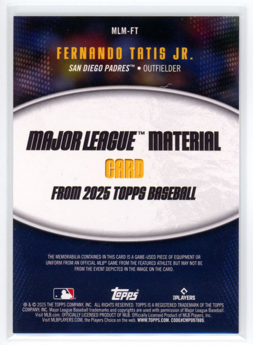 2025 Topps Major League Material Relic Fernando Tatis Jr