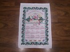 2001 Collectible Calendar Tea Towel Time w/Friend Pleasure Teapot Teacups Floral — photo 1