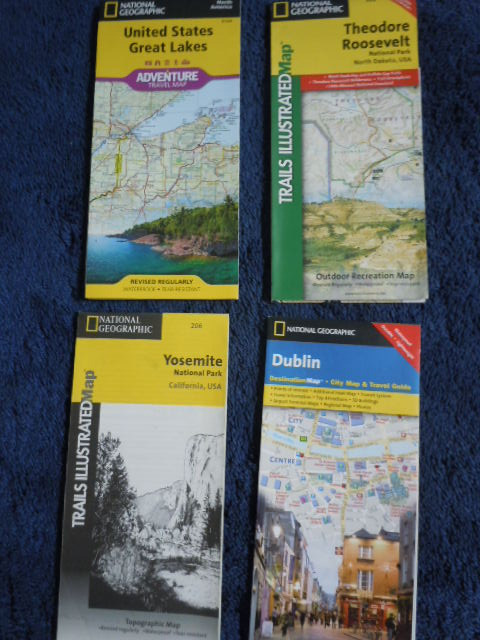 Maps - National Geographic Great Lakes, Dublin, Lonely Planet Seattle, more