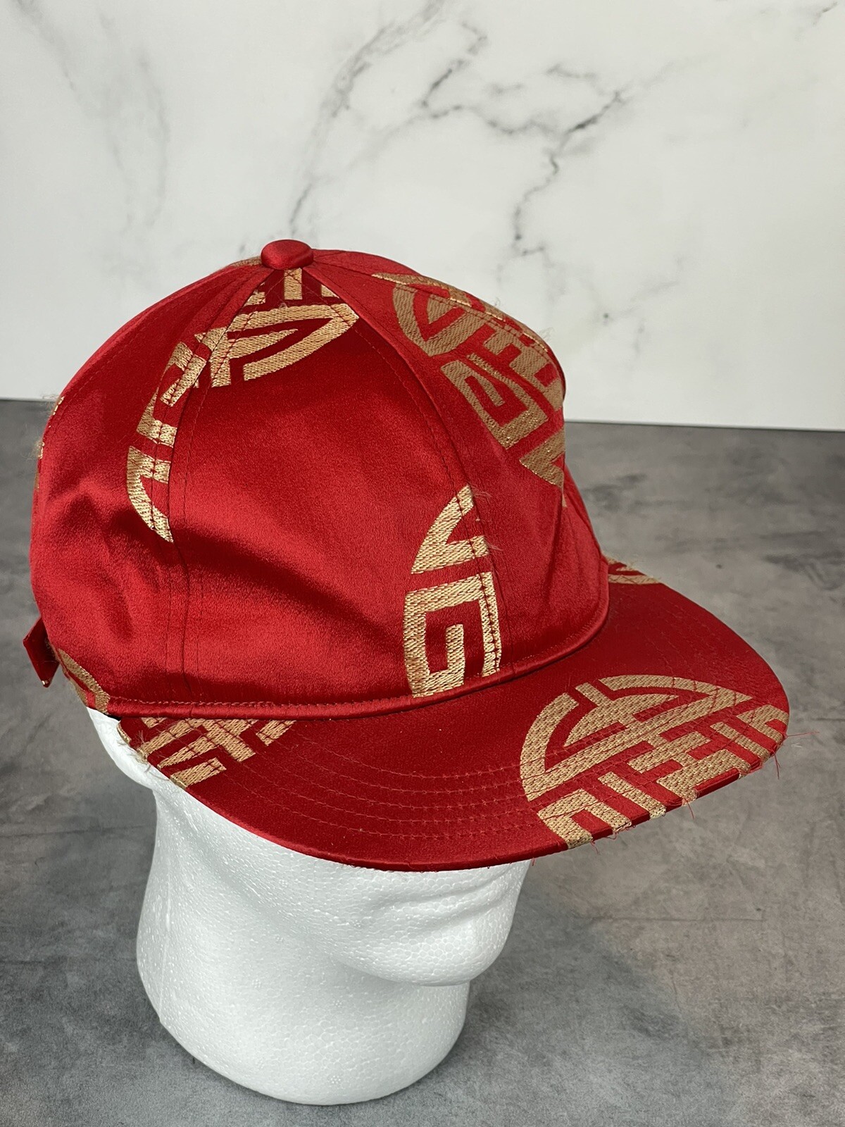 EasternkOwbOy Adjustable Size Red/Gold Skateboard Hat Ball Cap