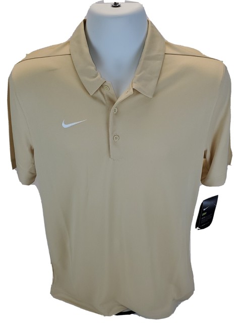 Nike Golf Polo XL Shirt Light Gold 