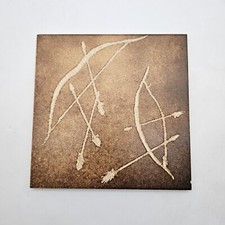 Vintage anni 60? POZZI GINORI Made in Italy PIASTRELLA "Arte Preistorica" Fiocchi Frecce