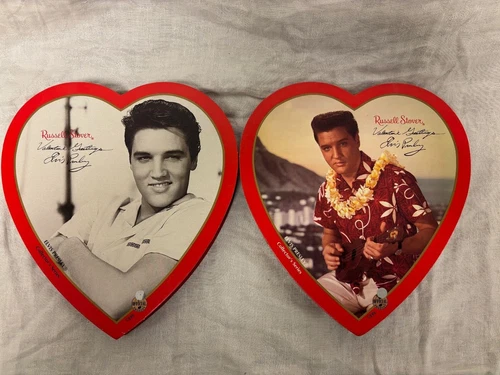 Elvis Presley Valentine Heart Shaped Candy Box -Russell Stover-10" w/speaker
