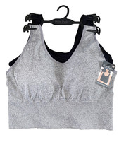 Delta Burke 2-Pack Intimate Seamless Bras Size 2X Soft Comfort Longline NICE