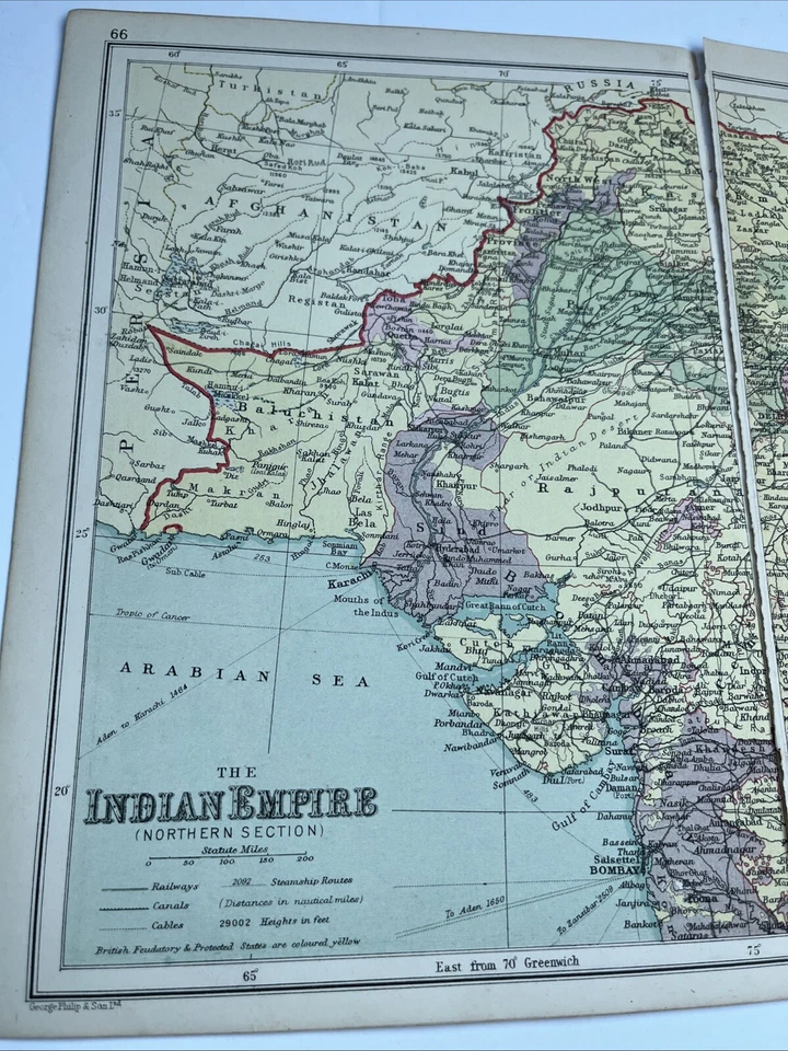 1930: Map Of The Indian Empire Southern Section PA #68 Print Political Railway A - Image 2 of 4