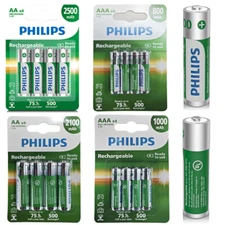 PHILIPS 16PCS AA/AAA 1.2V 800/1000/2100/2500mAh Rechargeable Ni-MH Batteries NEW