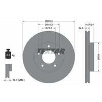 Textar 2X Bremsscheibe Vorne Ø278 Mm InnenbelüFtet FüR Ford Maverick Mazda