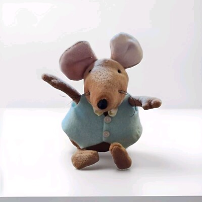 Vintage Hickory Dickory Hallmark 7'' Mouse Plush Stuffed Animal Beanie