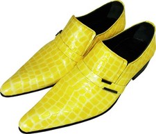 Chelsy - Italian Designer Party Slipper Corn Cob Crocodile Yellow 39
