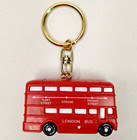 Vintage DOUBLE DECKER BUS London Keychain Yarto 1994 UK 2" hard plastic