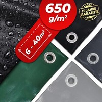 4,70€M² LKW Abdeckplane 650G/M² Mit ÖSen Wasserdicht PVC Schutzplane Gewebeplane