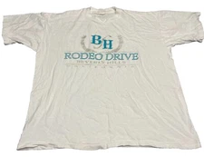 Vintage 90s Beverly Hills Rodeo Drive T-Shirt Single Stitch Logo Size L/XL L3