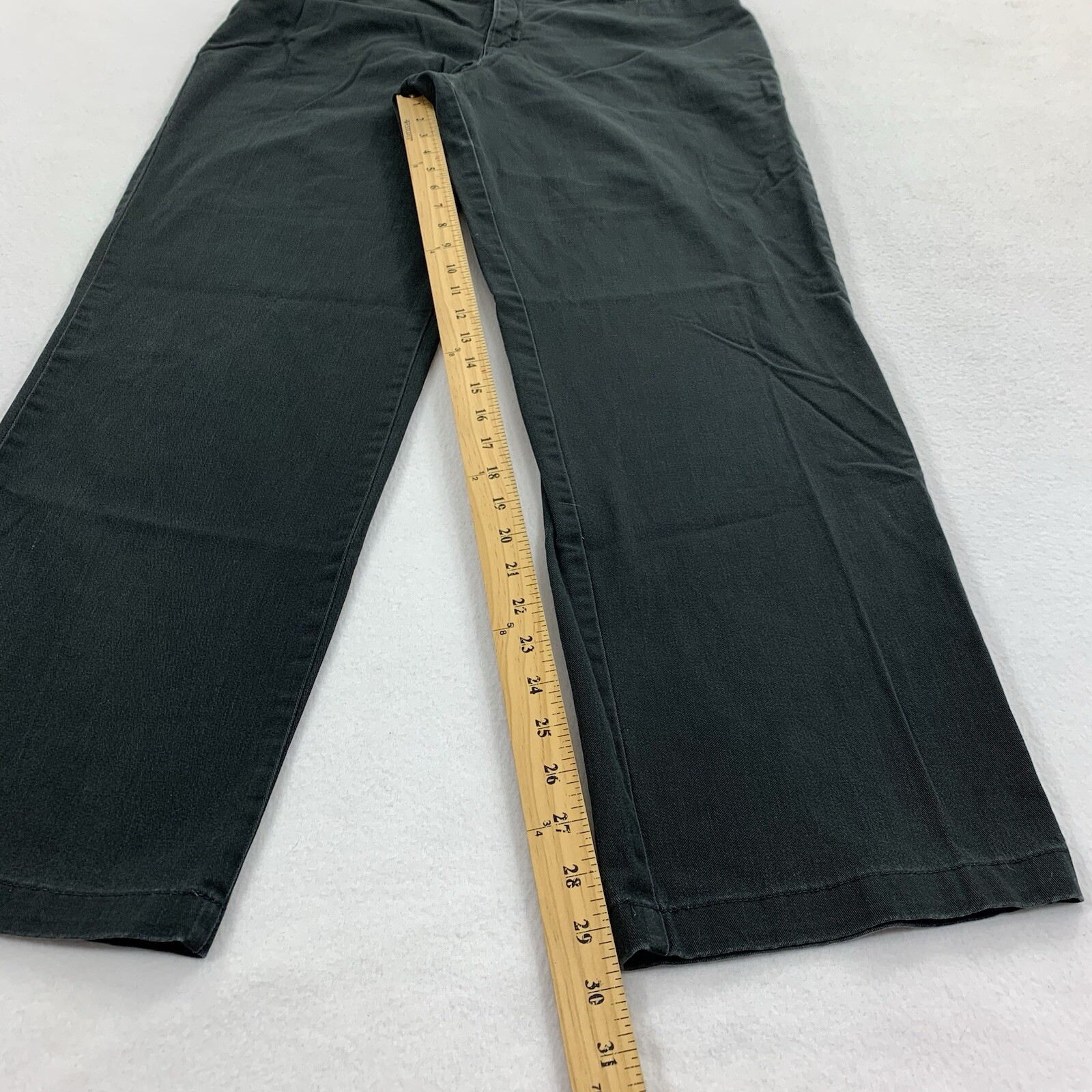 Lee Relaxed Fit Straight Leg Casual Pants Size 14 Medium Womens Solid Black XL image 7