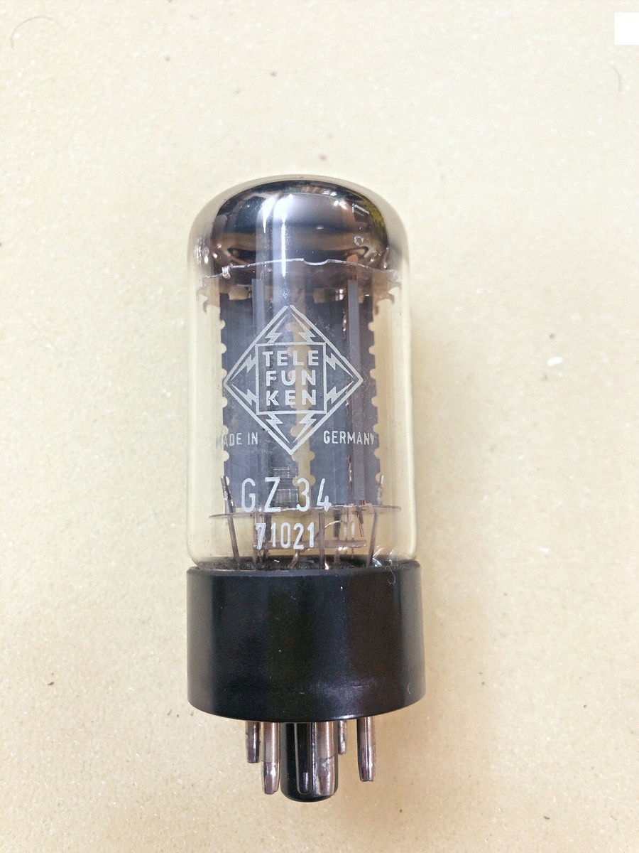 Telefunken GZ34 5AR4 F32 By Mullard O Getter NOS Tested NOS