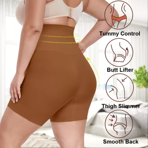 Plus Size Women Smoothing Shapewear Slip Short Tummy Control Slimmer Body Shaper - Picture 18 of 29