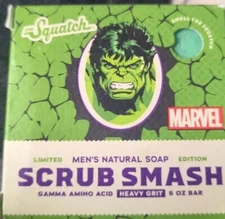 Dr. Squatch The Incredible Hulk Limited Edition Scrub Smash Men's Natural Soap