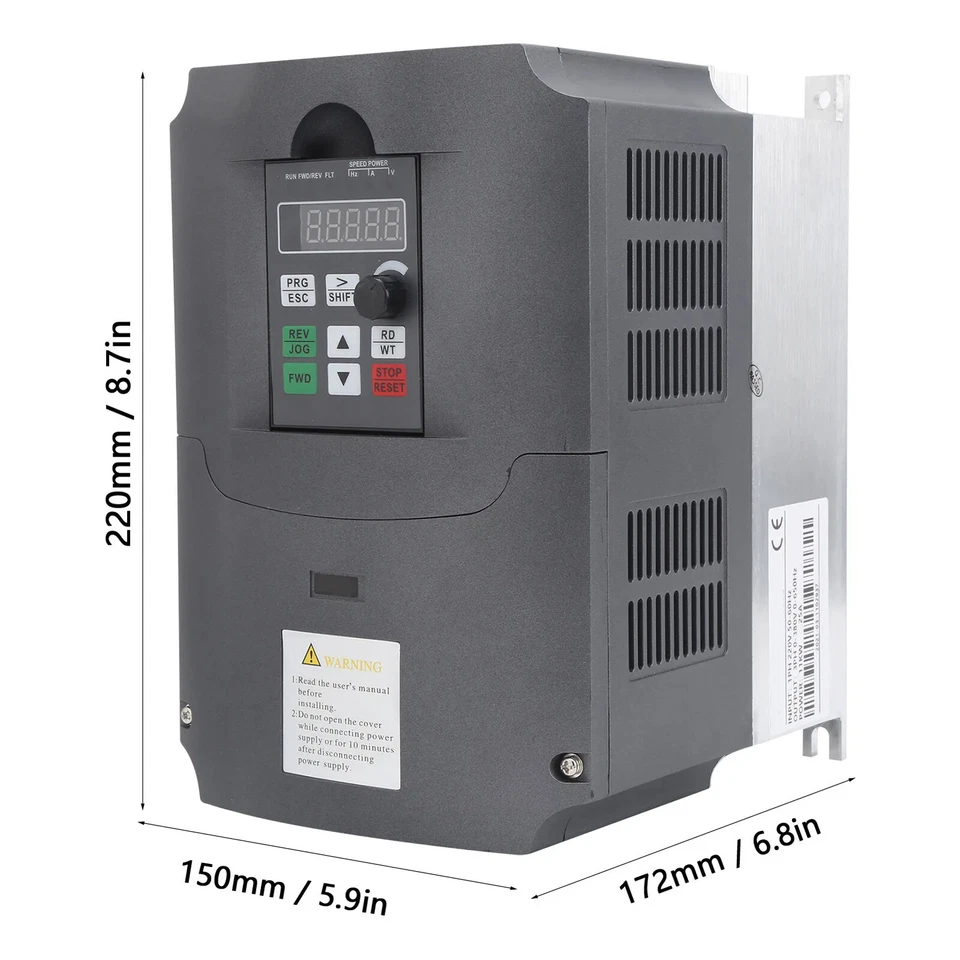 Variable Frequency Drive 220V To 380V 3‑Phase Motor Speed Controller 11KW/15HP - Image 4 of 4
